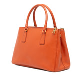 Medium Saffiano Lux Galleria Double Zip Satchel